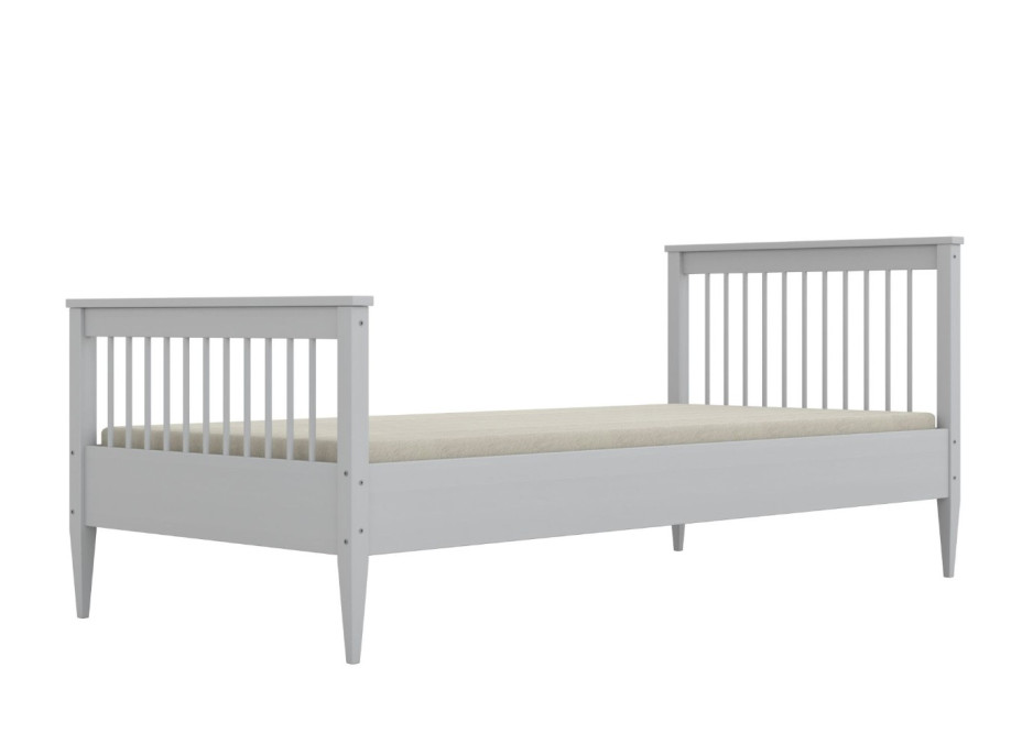 Dětská postel z masivu borovice EMILIE - 180x90 cm - bílá