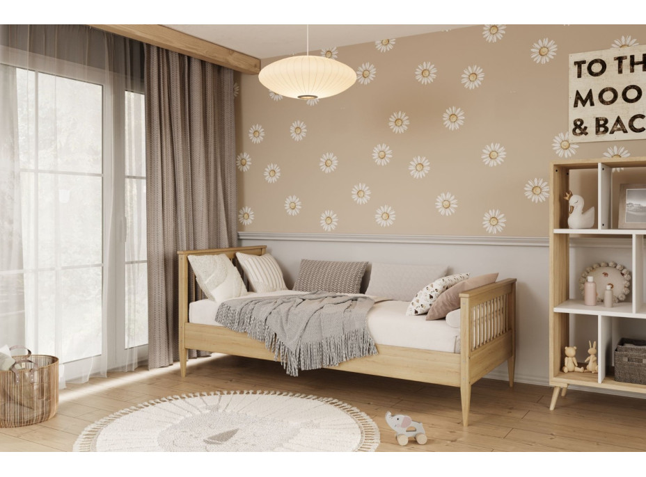 Dětská postel z masivu borovice IGNÁC - 160x80 cm - přírodní borovice