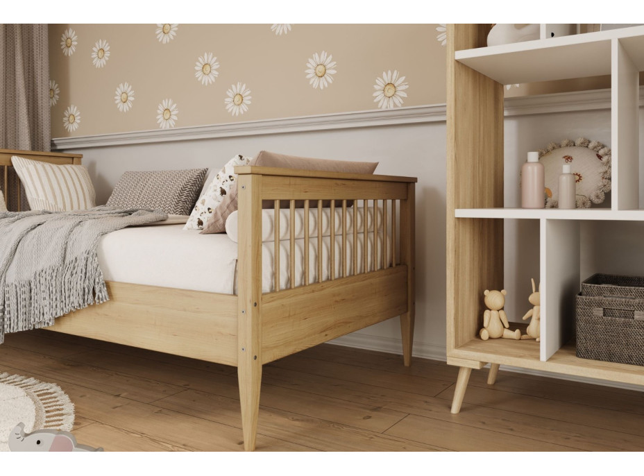 Dětská postel z masivu borovice EMILIE - 200x80 cm - přírodní borovice
