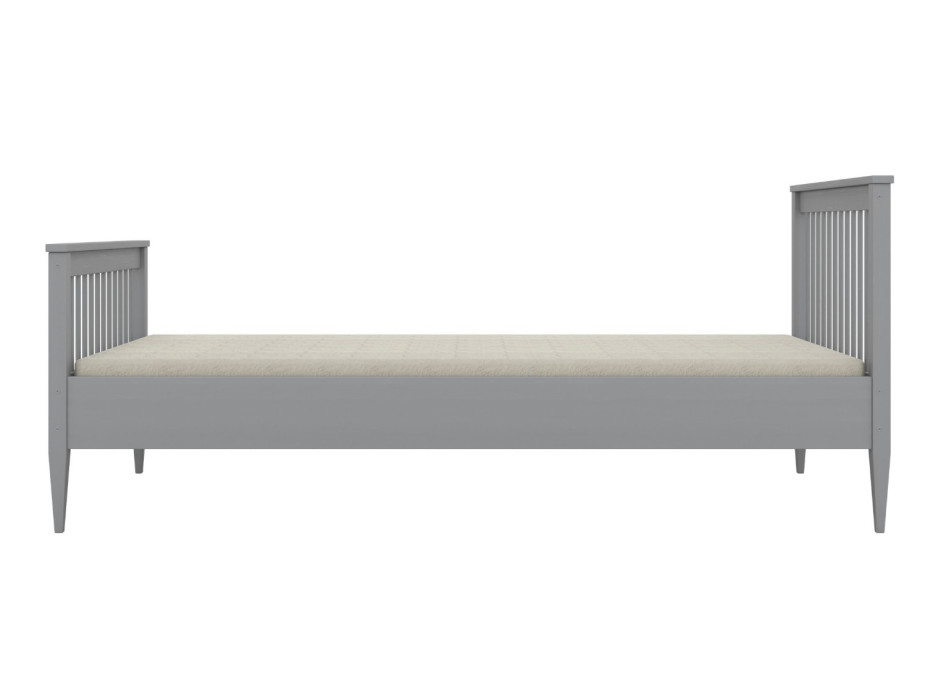 Dětská postel z masivu borovice EMILIE - 200x80 cm - šedá