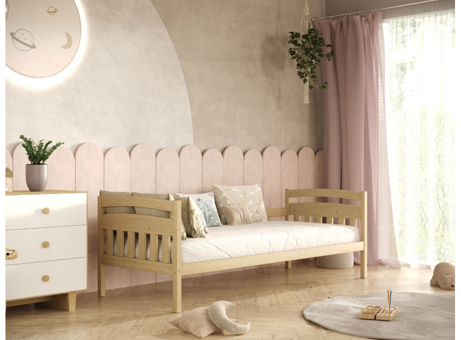 Dětská postel z masivu borovice TOSIA - 160x80 cm - bez povrchových úprav