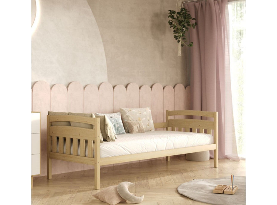 Dětská postel z masivu borovice TOSIA - 160x80 cm - bez povrchových úprav
