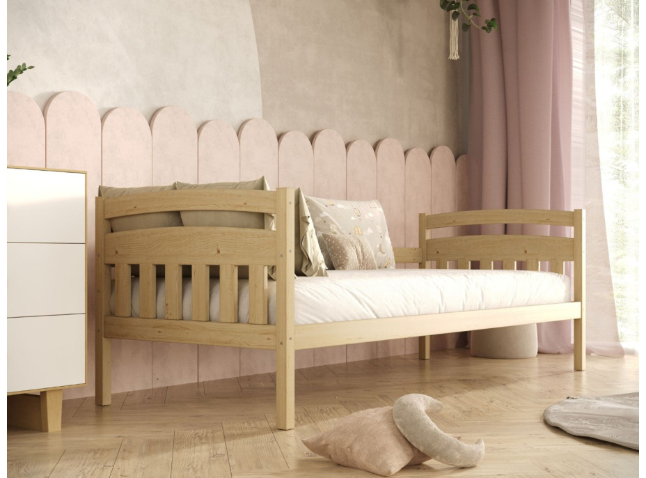 Dětská postel z masivu borovice TOSIA - 160x80 cm - bez povrchových úprav