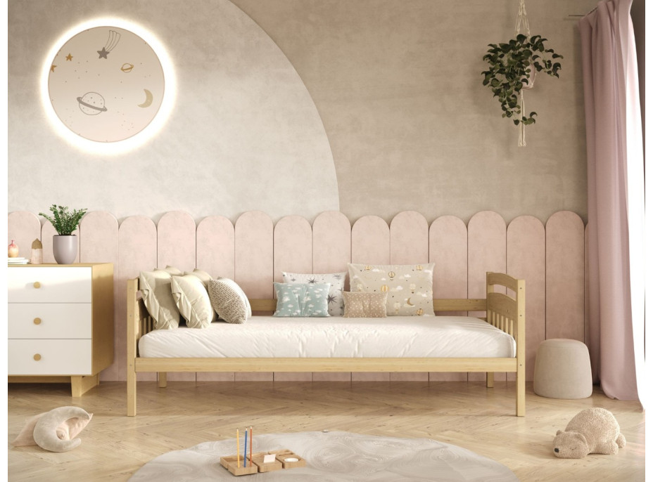 Dětská postel z masivu borovice TOSIA - 180x80 cm - přírodní borovice