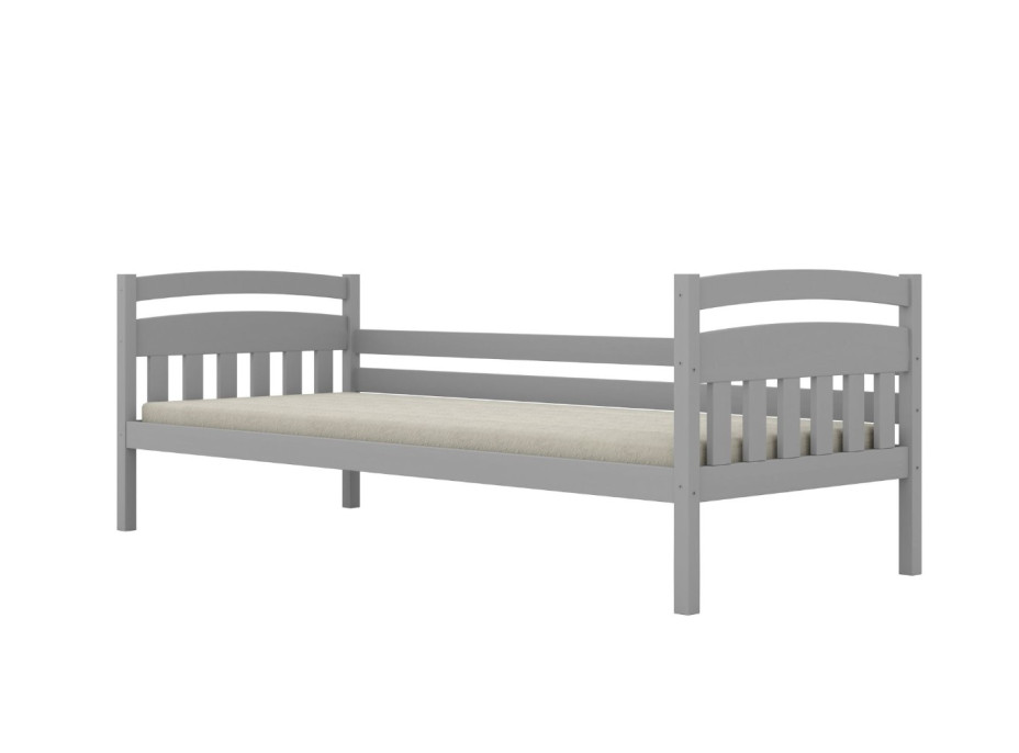 Dětská postel z masivu borovice TOSIA - 180x80 cm - šedá
