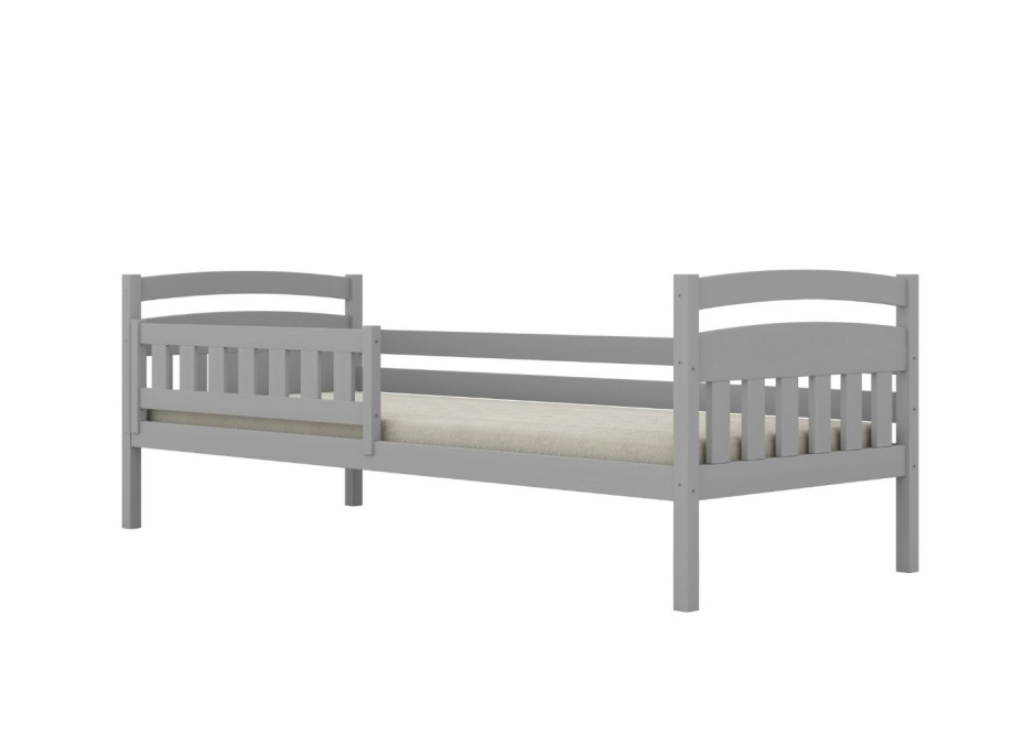 Dětská postel z masivu borovice TOSIA - 180x80 cm - šedá