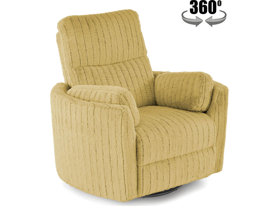 Rozkládací polohovací křeslo PEGAS - hořčicově žluté