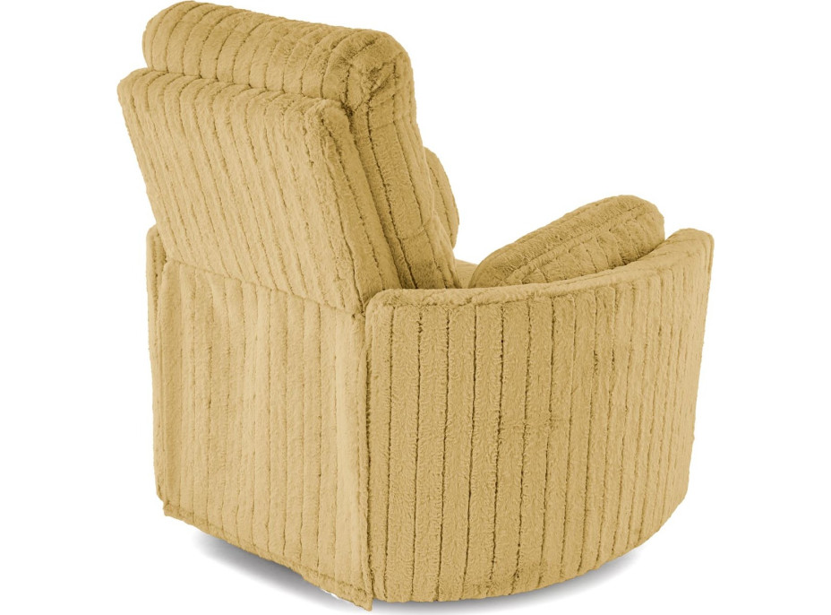 Rozkládací polohovací křeslo PEGAS - hořčicově žluté