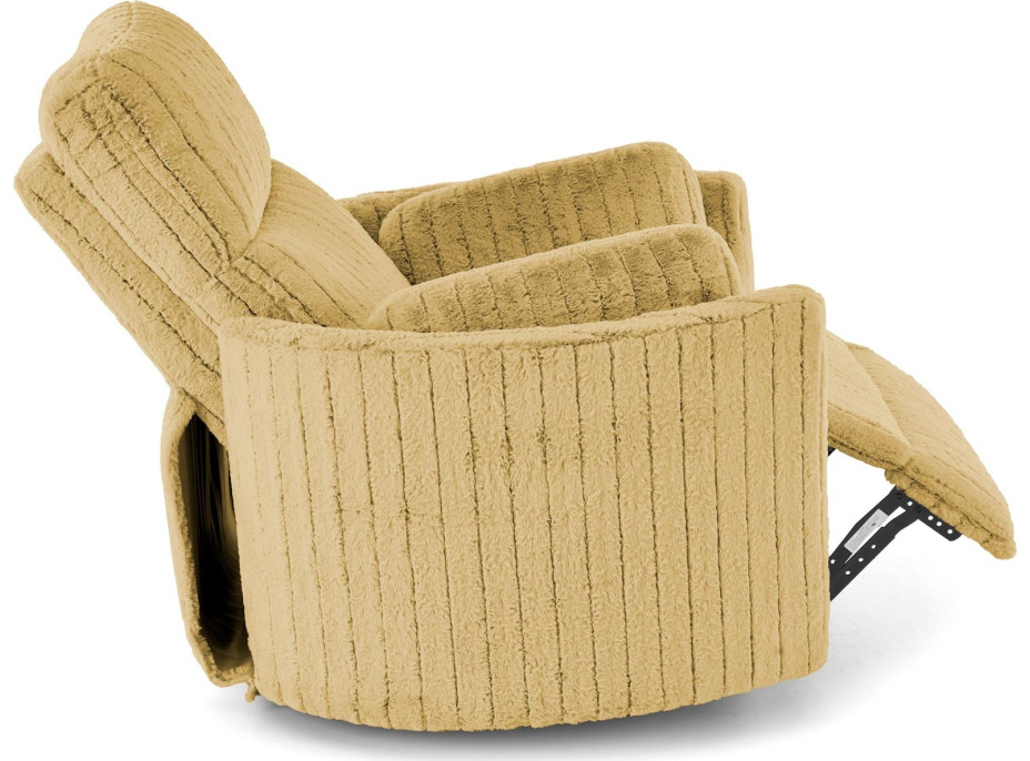 Rozkládací polohovací křeslo PEGAS - hořčicově žluté