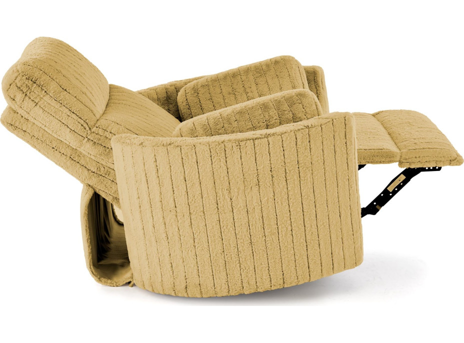 Rozkládací polohovací křeslo PEGAS - hořčicově žluté