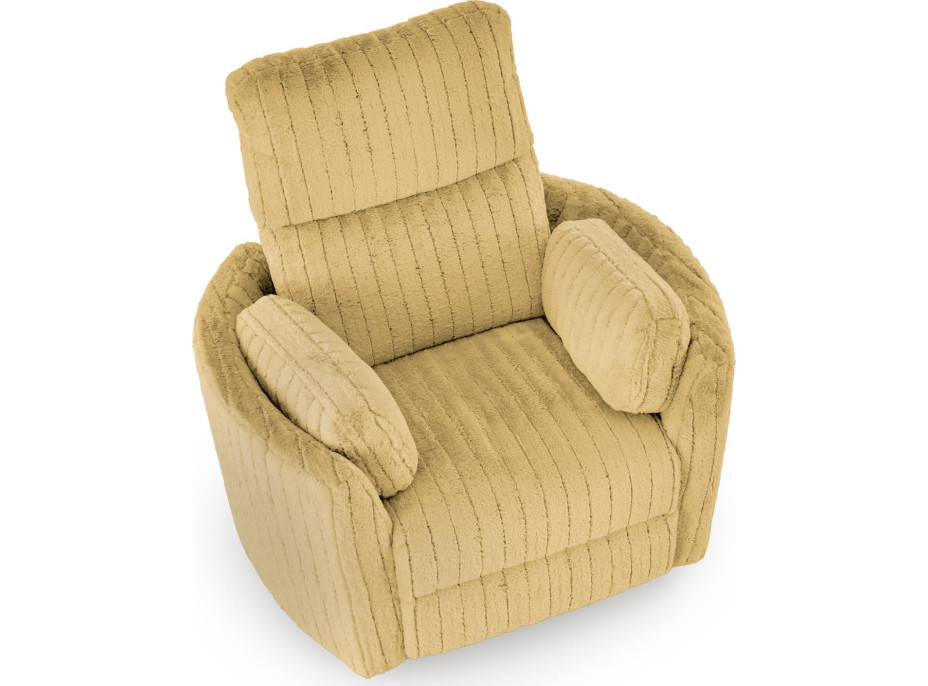 Rozkládací polohovací křeslo PEGAS - hořčicově žluté