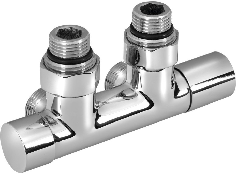 Aqualine R-START připojovací sada ventilů pro středové připojení, chrom SR230C Aqualine R-START připojovací sada ventilů pro středové připojení, chrom SR230C