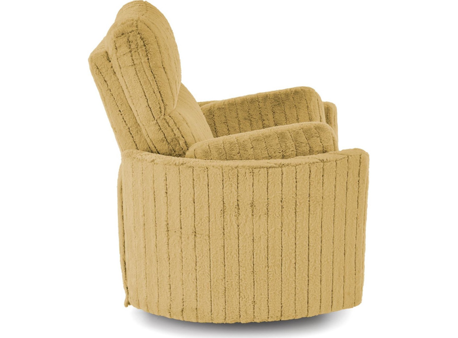 Rozkládací polohovací křeslo PEGAS - hořčicově žluté