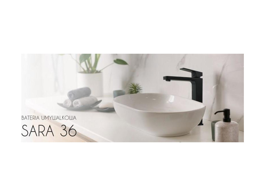 Umyvadlová baterie SARA - černá - vysoká