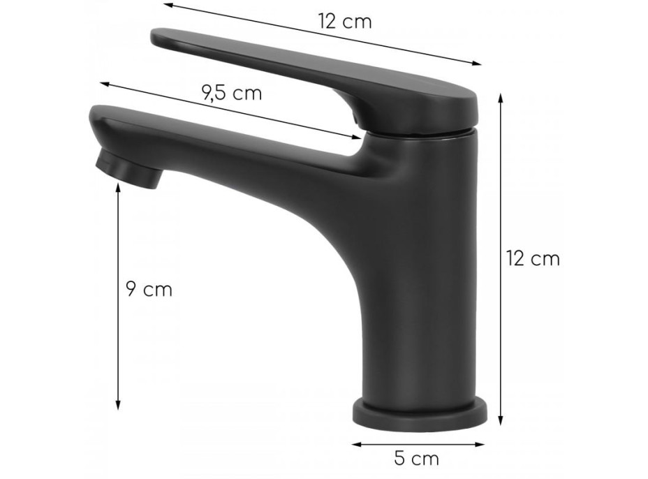 Umyvadlová baterie SONIA - černá - nízká