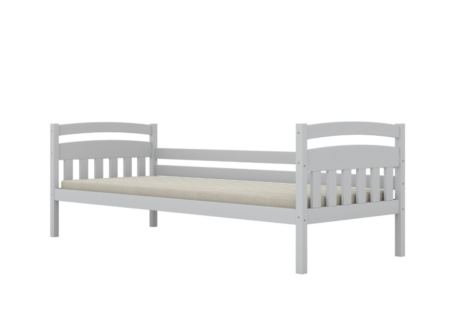 Dětská postel z masivu borovice TOSIA - 200x90 cm - bílá