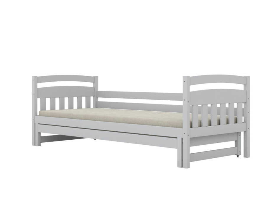 Dětská postel z masivu borovice TOSIA - 200x90 cm - bílá