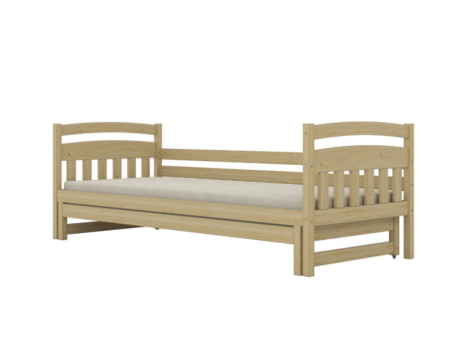 Dětská postel z masivu borovice TOSIA - 200x90 cm - přírodní borovice
