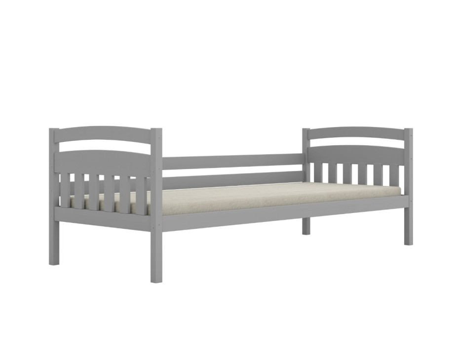 Dětská postel z masivu borovice TOSIA - 200x90 cm - šedá