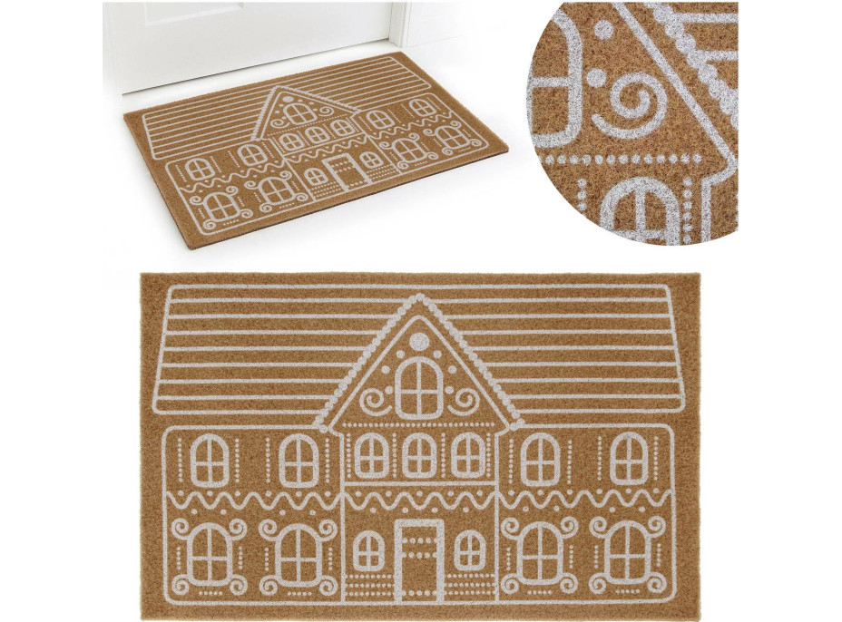 Rohožka GINGER BREAD HOUSE 50x80 cm - přírodní Rohožka GINGER BREAD HOUSE 50x80 cm - přírodní