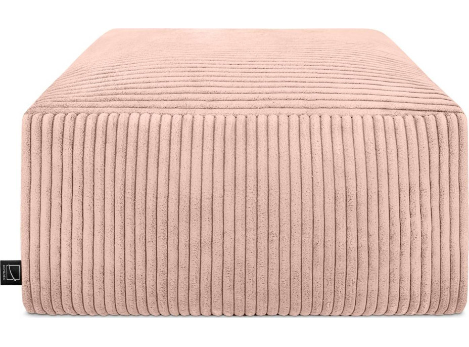 Taburet CHILL SPOT Velvet Stripes 45x45x25 cm - růžový