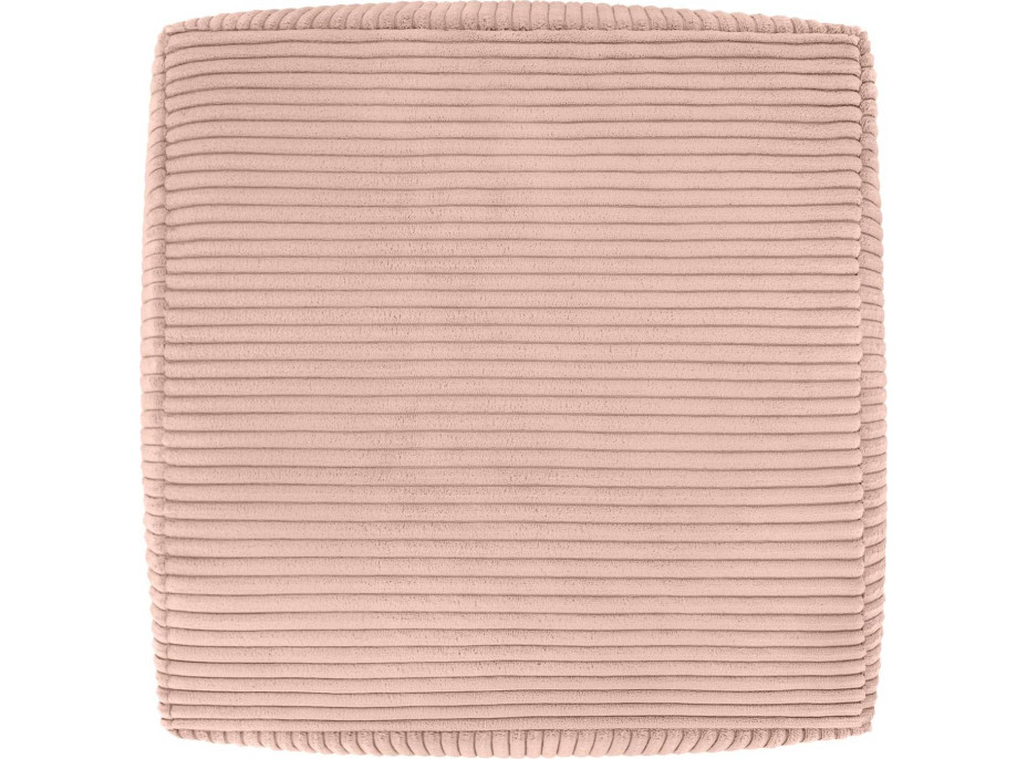 Taburet CHILL SPOT Velvet Stripes 45x45x25 cm - růžový