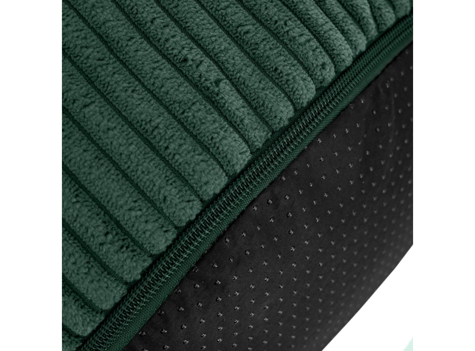 Taburet CHILL SPOT Velvet Stripes 45x45x25 cm - tmavě zelený