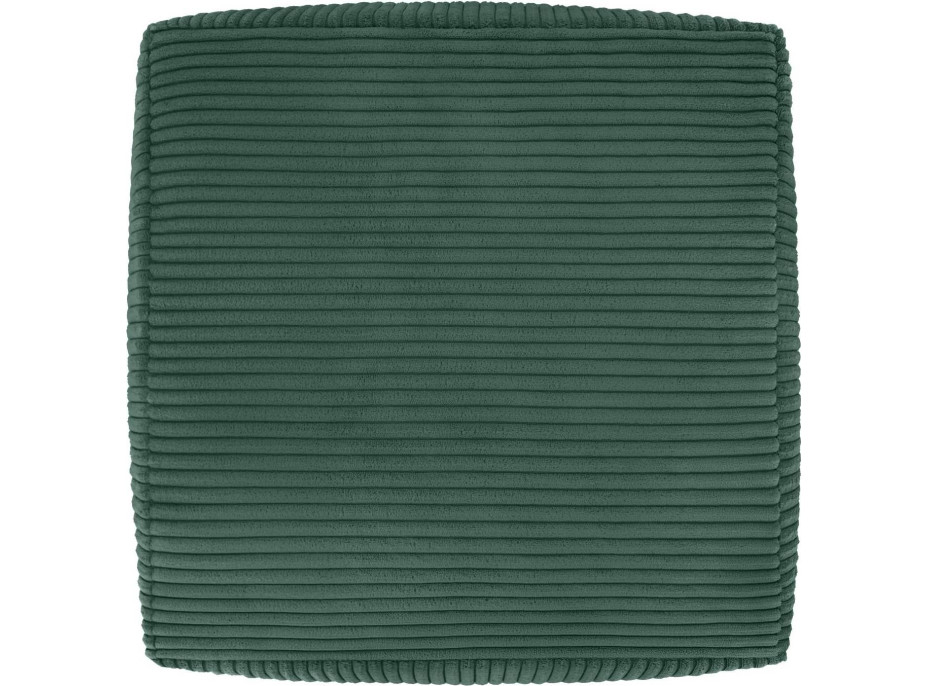 Taburet CHILL SPOT Velvet Stripes 45x45x25 cm - tmavě zelený
