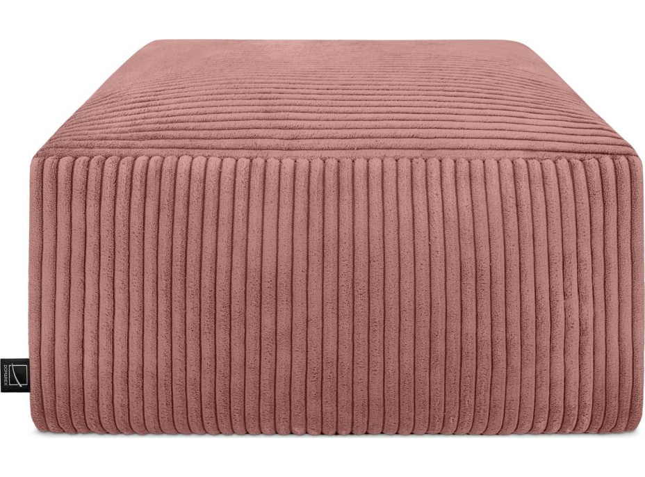 Taburet CHILL SPOT Velvet Stripes 45x45x25 cm - tmavě růžový