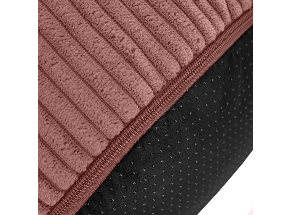 Taburet CHILL SPOT Velvet Stripes 45x45x25 cm - tmavě růžový