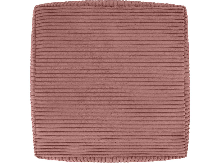 Taburet CHILL SPOT Velvet Stripes 45x45x25 cm - tmavě růžový