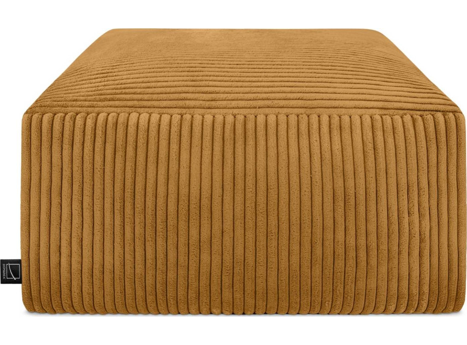 Taburet CHILL SPOT Velvet Stripes 45x45x25 cm - oranžový