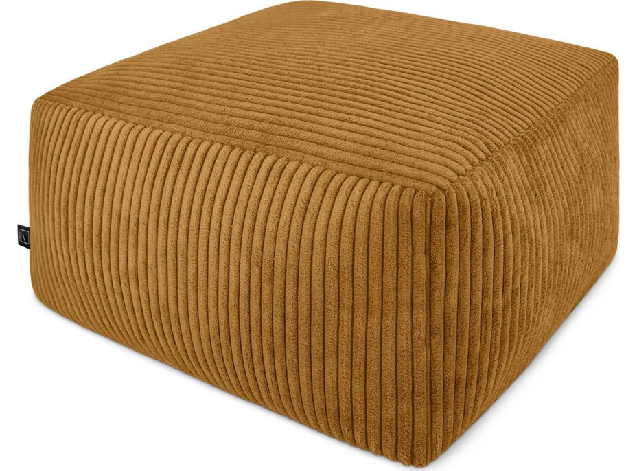 Taburet CHILL SPOT Velvet Stripes 45x45x25 cm - oranžový