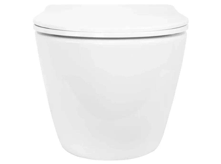 Závěsné WC REA CARLO mini Tornado NF + Duroplast sedátko flat - bílé