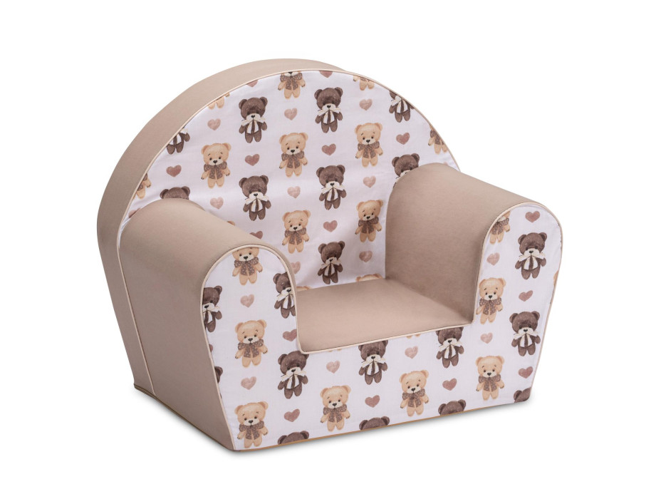 Dětské křesílko MINI - Medvídci - bílé/hnědé