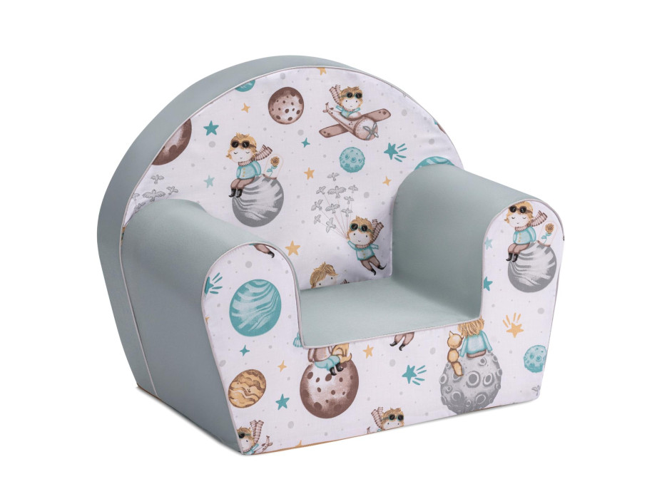 Dětské křesílko MINI - Malý princ - bílé/mátové