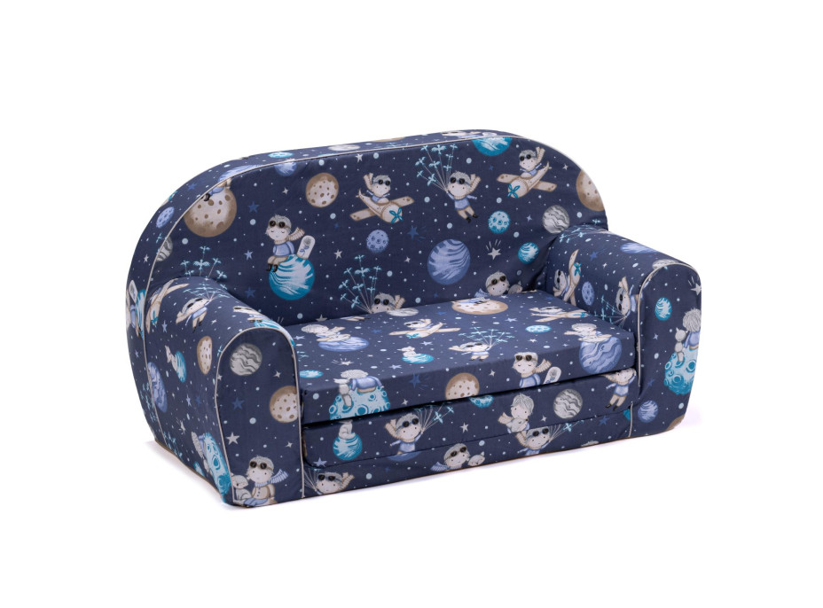 Dětská rozkládací MINI pohovka Malý princ - tmavě modrá