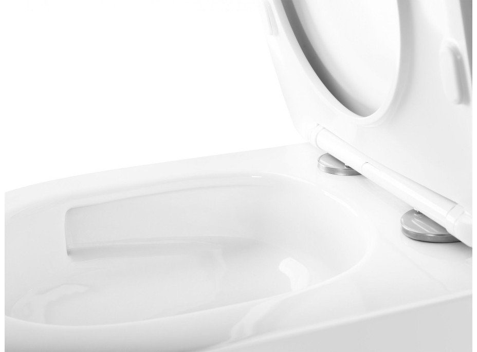 Závěsné WC REA CARLO mini Tornado NFQ + Duroplast sedátko flat - bílé