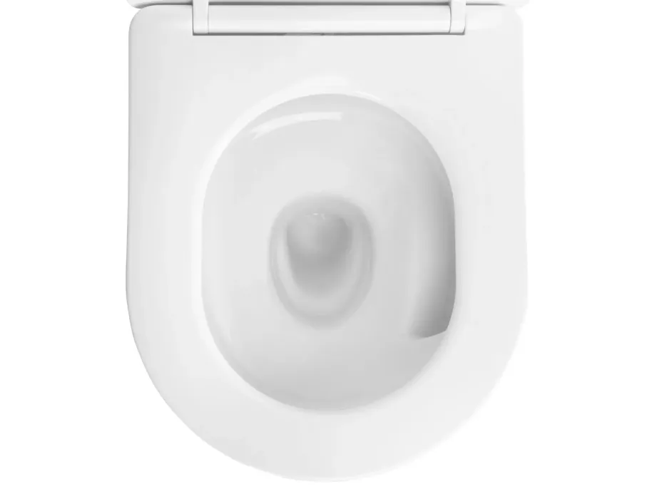 Závěsné WC REA CARLO mini Tornado NF + Duroplast sedátko flat - bílé