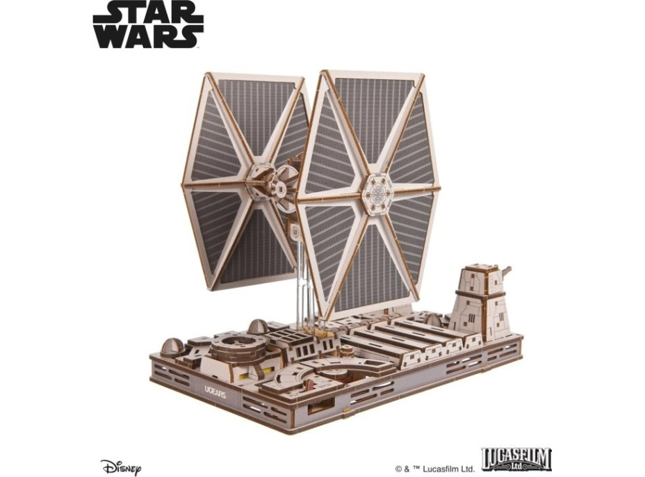 Ugears 3D dřevěná mechanická skládačka Star Wars Stíhačka TIE