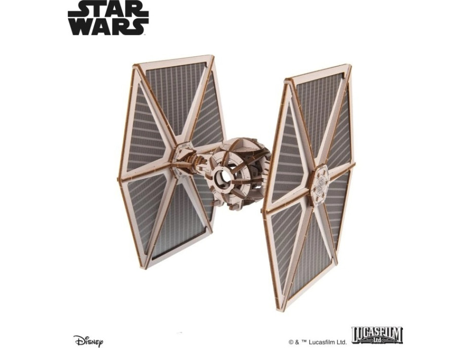 Ugears 3D dřevěná mechanická skládačka Star Wars Stíhačka TIE
