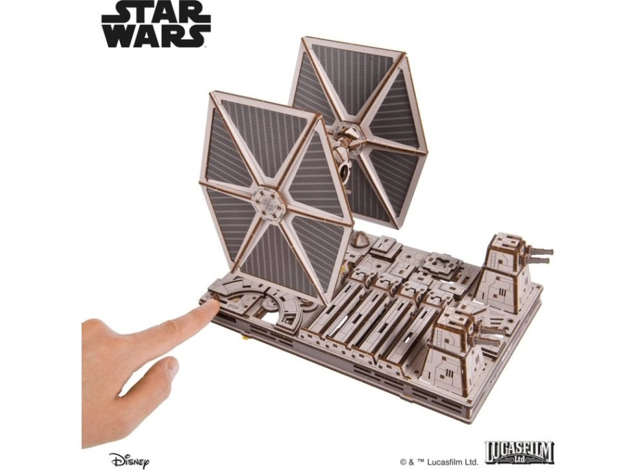 Ugears 3D dřevěná mechanická skládačka Star Wars Stíhačka TIE