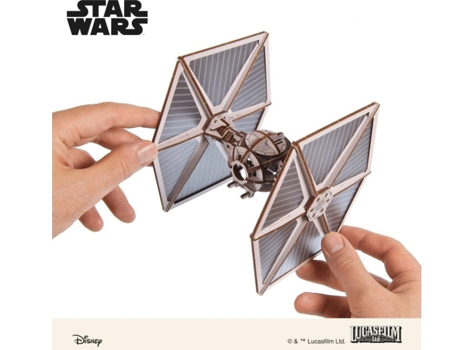Ugears 3D dřevěná mechanická skládačka Star Wars Stíhačka TIE