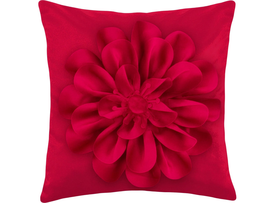 Povlak na polštář FOREVER YOURS Květ 3D 42x42 cm - červený Povlak na polštář FOREVER YOURS Květ 3D 42x42 cm - červený