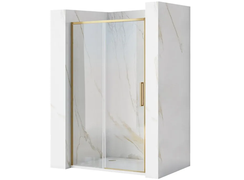 Sprchové dveře Rea RAPID slide 110 cm - zlaté broušené