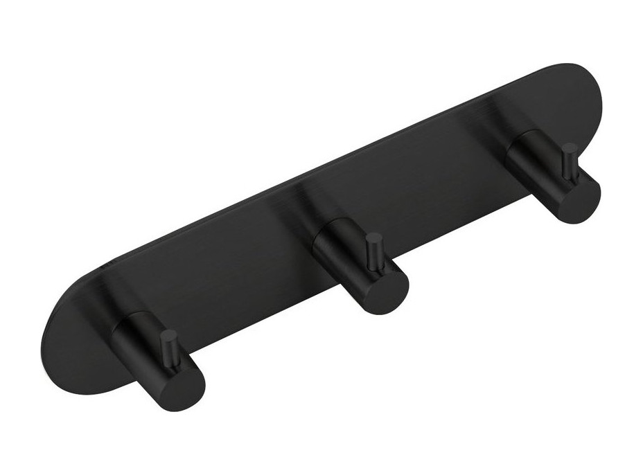 Sapho Samolepící trojháček, kulatý, černá mat 32203B