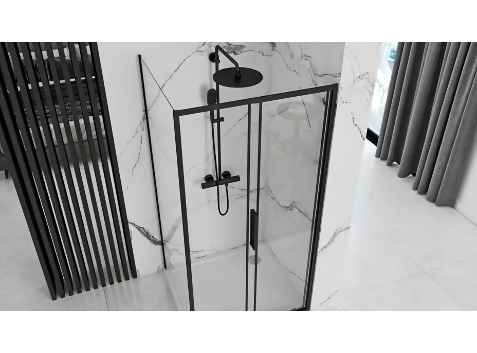 Sprchový kout MAXMAX Rea RAPID slide 120x80 cm - černý