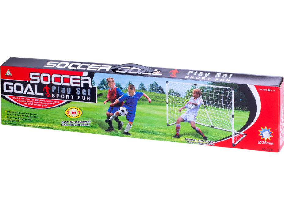 Fotbalová branka pro děti 2v1 - 185x120x70 cm