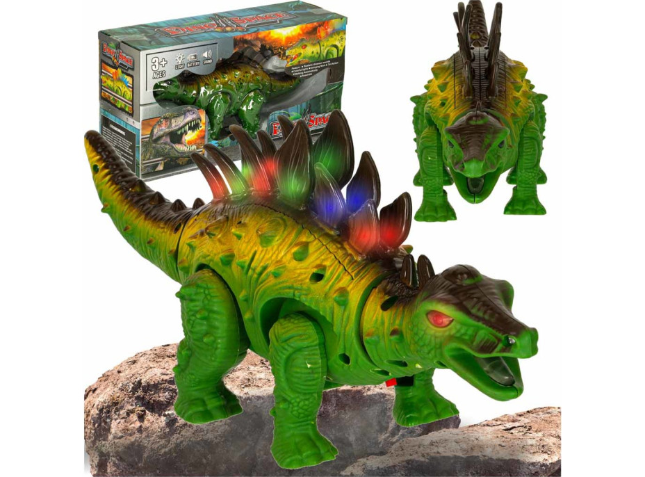 Pohyblivý dinosaurus Stegosaurus se zvuky a světlem Pohyblivý dinosaurus Stegosaurus se zvuky a světlem