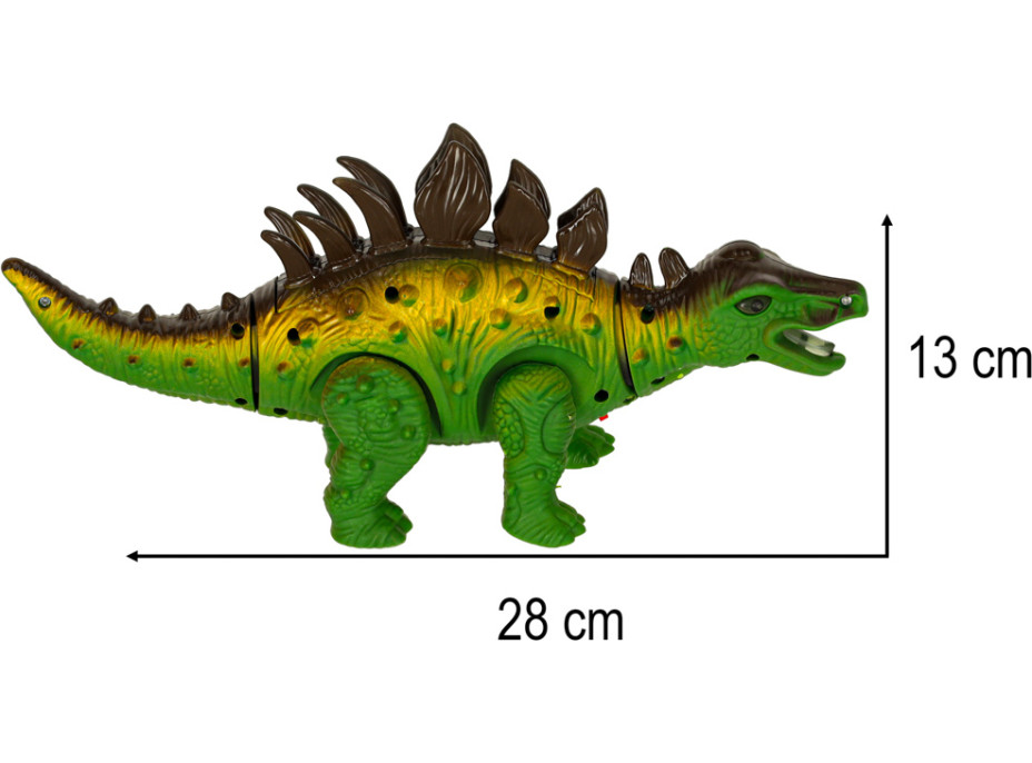 Pohyblivý dinosaurus Stegosaurus se zvuky a světlem